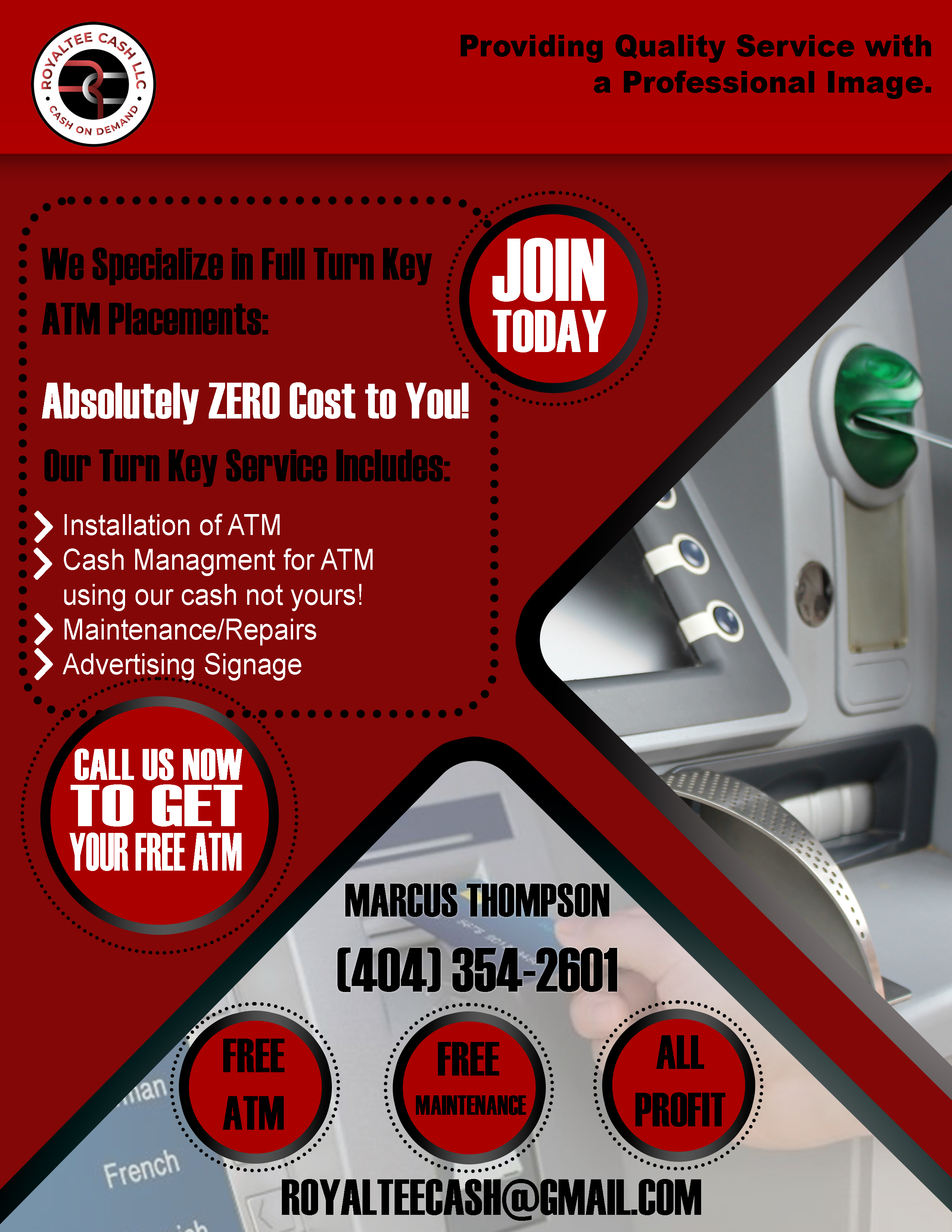 Royaltee Cash flyer red