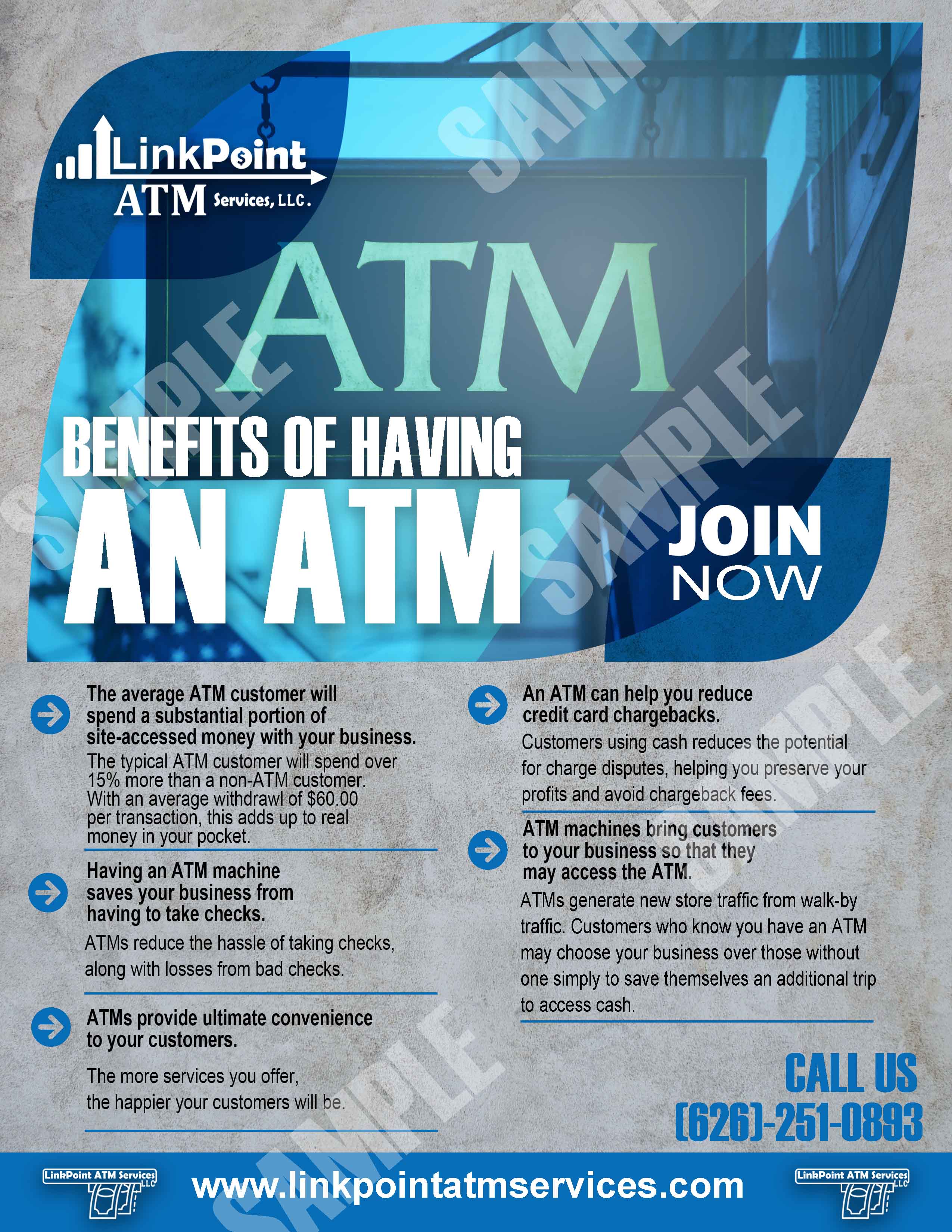 ATM Flyer Blue